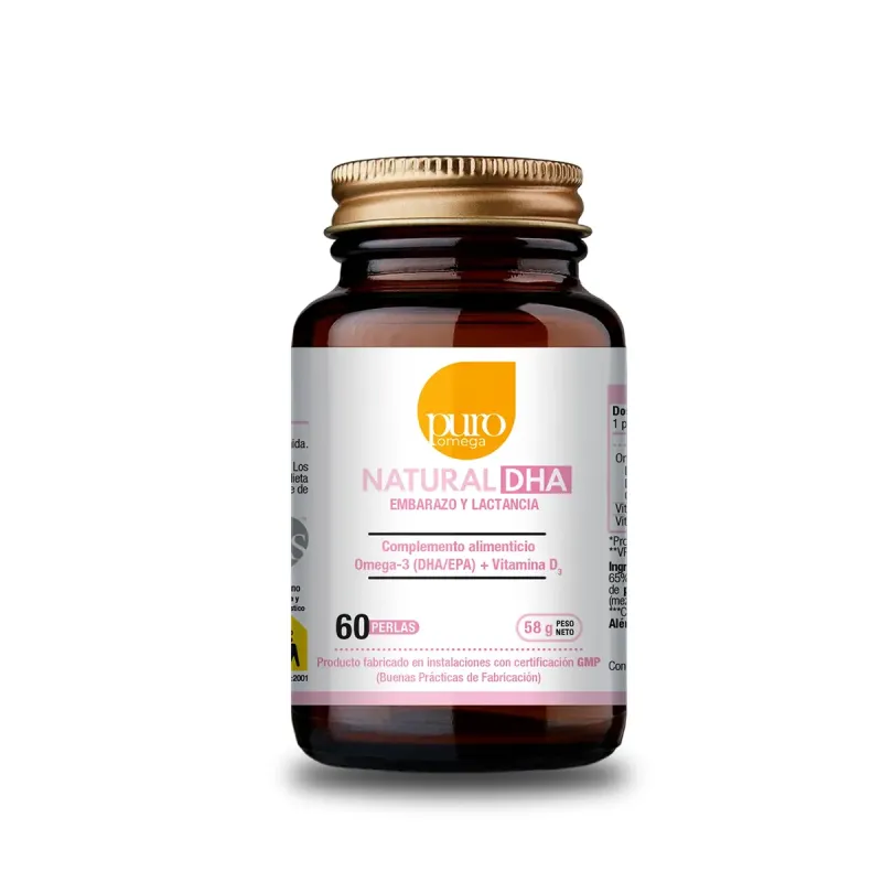 Puro Omega Natural DHA Embarazo y Lactancia 60 perlas | Farmacia Barata