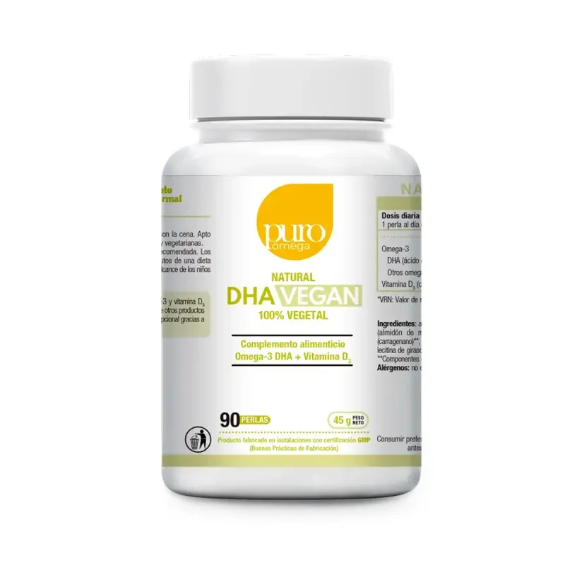 Puro Omega Natural DHA Vegan 90 perlas | Farmacia Barata Puro Omega Natural DHA Vegan 90 perlas | Farmacia Barata