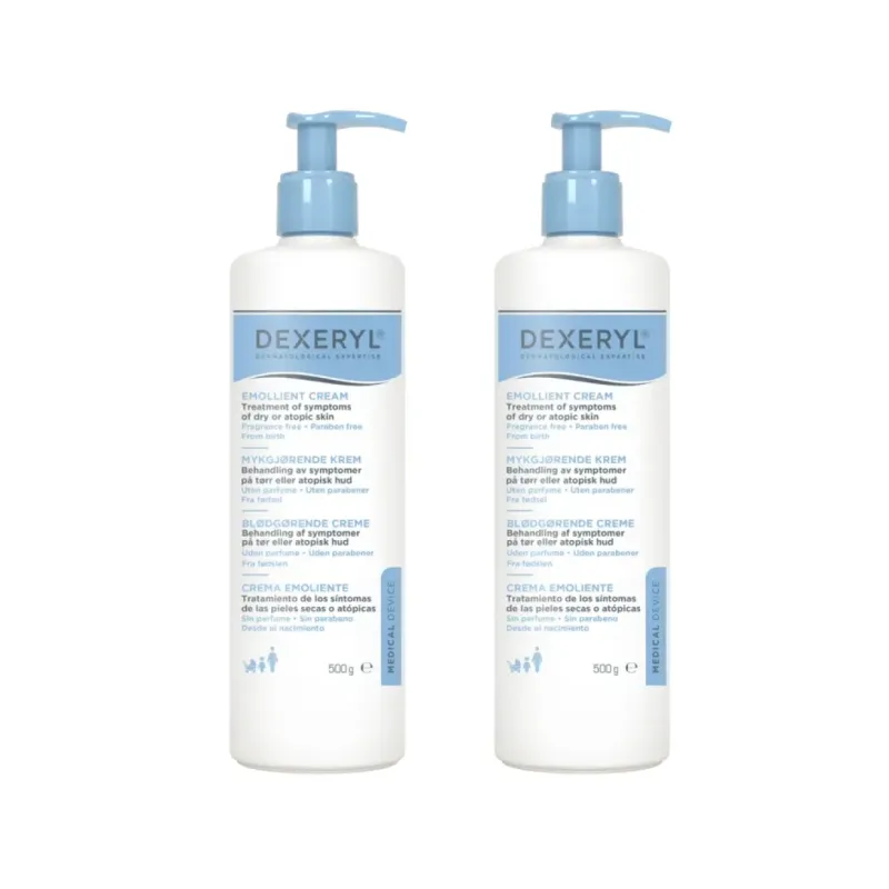 Dexeryl Crema Emoliente Duplo 2×500 ml | Farmacia Barata Dexeryl Crema Emoliente Duplo 2×500 ml | Farmacia Barata