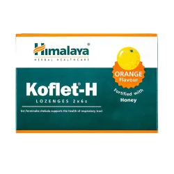 Himalaya Koflet, Pastillas para Garganta de Naranja, 12 unidades