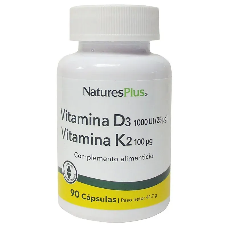 Natures Plus Vitamina D3-Vitamina K2 | Farmacia Barata