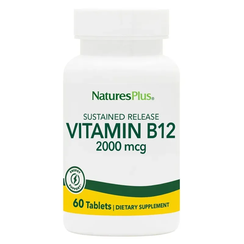Natures Plus Vitamina B12 2000mcg 60 comp | Farmacia Barata
