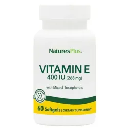 Natures Plus Vitamina E 400 UI, 60 Perlas.