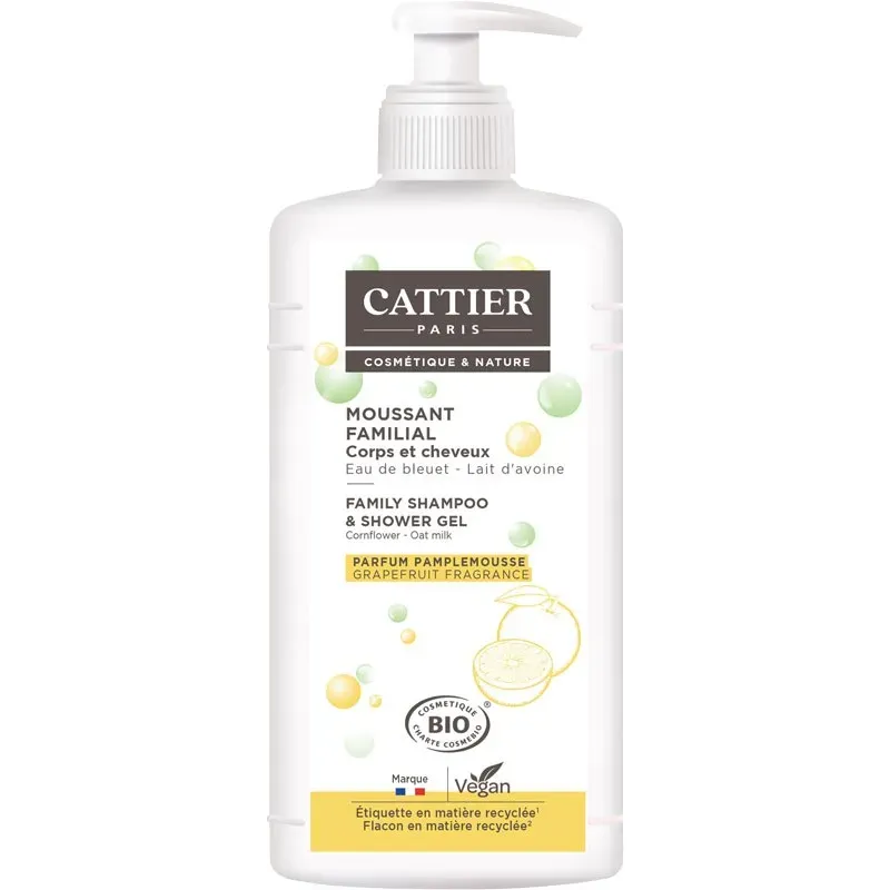Cattier Gel de ducha y Champú Familiar, 1L| Farmacia Barata
