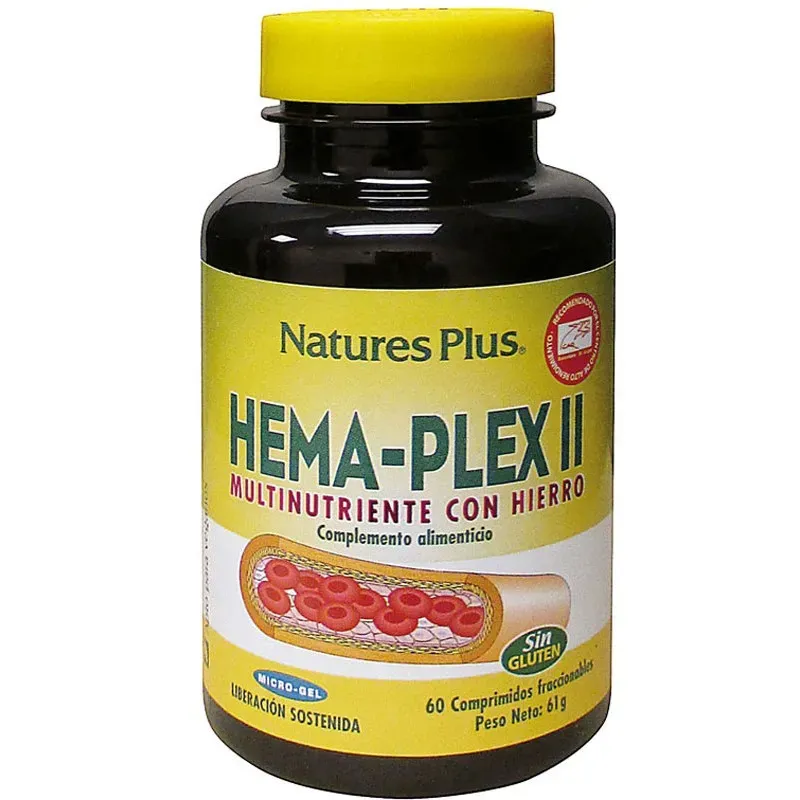 Nature's Plus Hema-Plex II, 60 Comp. | Farmacia Barata Nature's Plus Hema-Plex II, 60 Comp. | Farmacia Barata