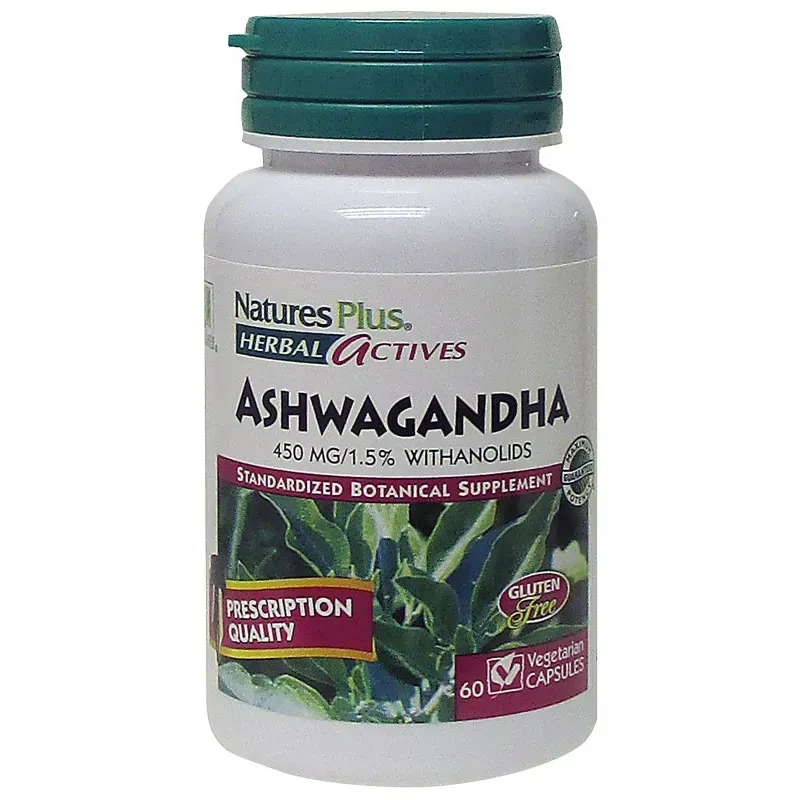Natures Plus Ashwagandha 450 mg 60 Caps | Farmacia Barata