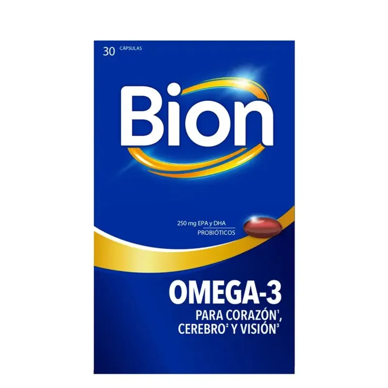 Bion3 Omega‑3 con Probióticos, 30 cápsulas | Farmacia Barata