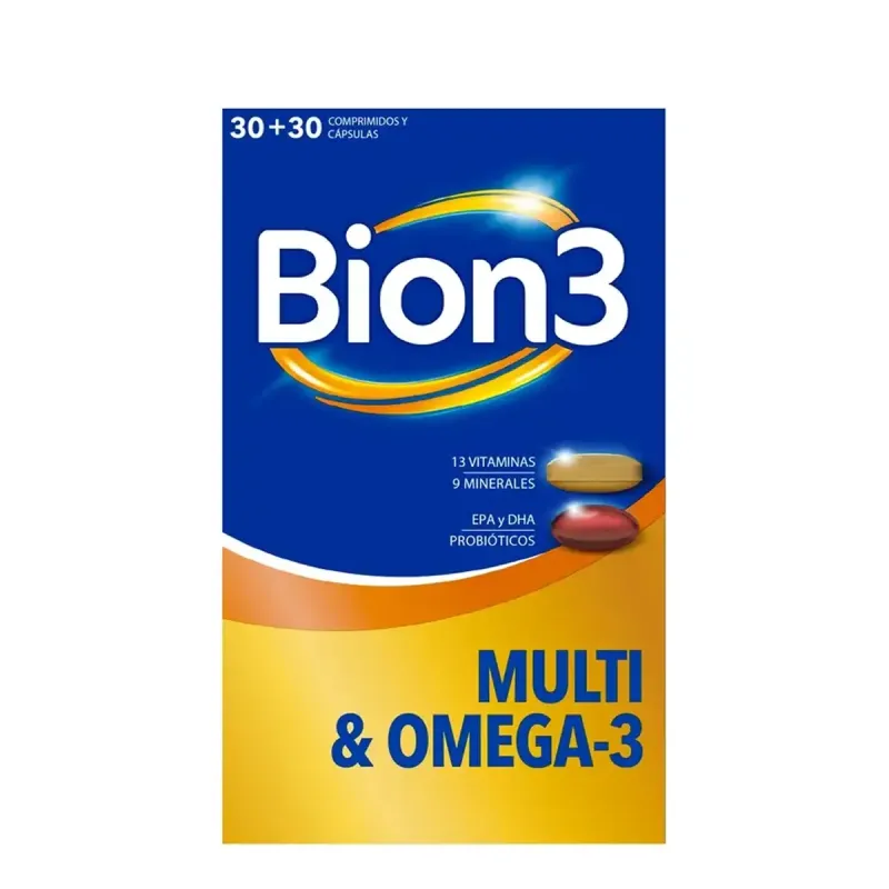 Bion3 Multi & Omega‑3, 30+30 comprimidos | Farmacia Barata