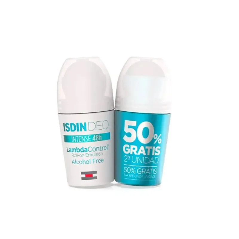 Isdin Lambda Desodorante Roll-on sin alcohol Duplo, 2x50ml | Farmacia Barata Isdin Lambda Desodorante Roll-on sin alcohol Duplo, 2x50ml | Farmacia Barata