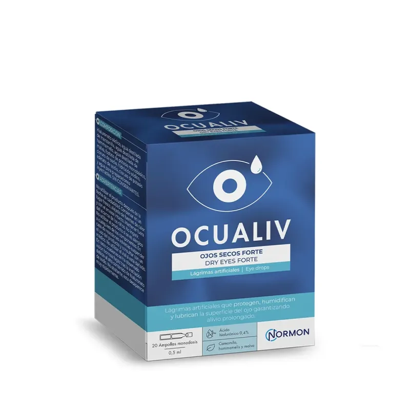 Ocualiv Ojo Seco Forte, 20 ampollas de 0,35ml | Farmacia Barata
