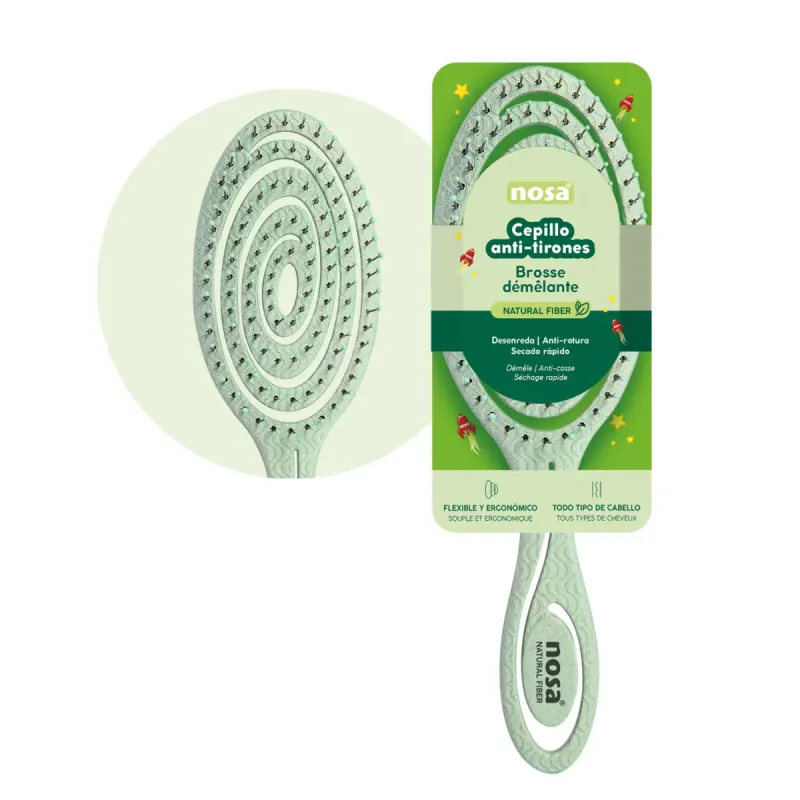 Nosa Cepillo Anti-Tirones Pequeño Color Verde | Farmacia Barata