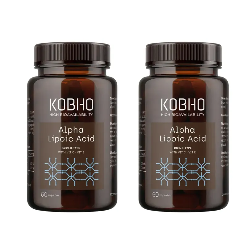 Kobho Alpha Lipolic Acid Duplo, 2x60 cápsulas | Farmacia Barata