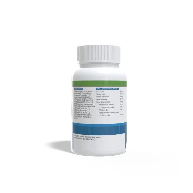 Cápsulas Té Verde, Té Rojo y Piña 500 mg | Farmacia Barata