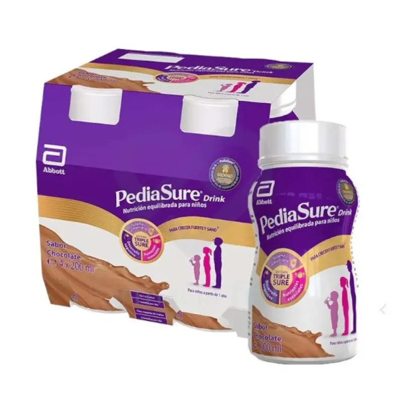 PediaSure Drink Sabor Chocolate 4×200 ml | Farmacia Barata