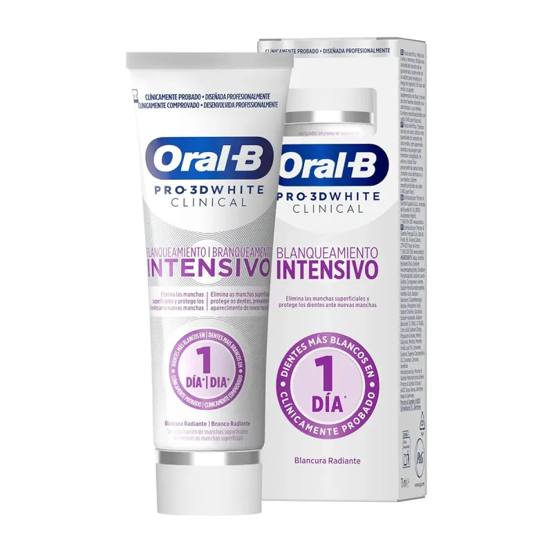 Oral-B 3D White Clinical Pasta Dental Blanco Radiante, 75 ml Oral-B 3D White Clinical Pasta Dental Blanco Radiante, 75 ml
