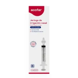 Acofar Jeringa de Irrigación Nasal Punta Blanda, 2 unidades 10ml