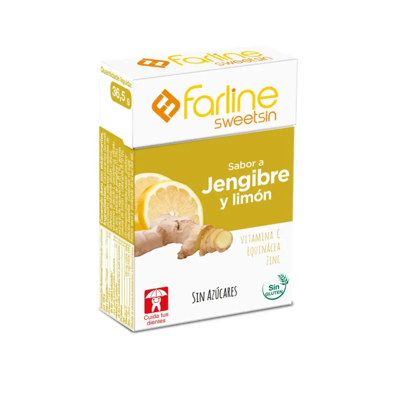 Farline Caramelos Jengibre Limón, 1 bolsa| Farmacia Barata