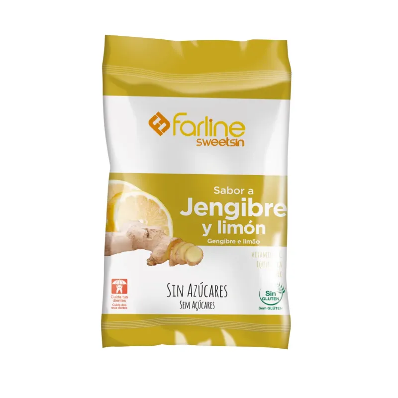 Farline Caramelos Jengibre Limón, 1 bolsa| Farmacia Barata