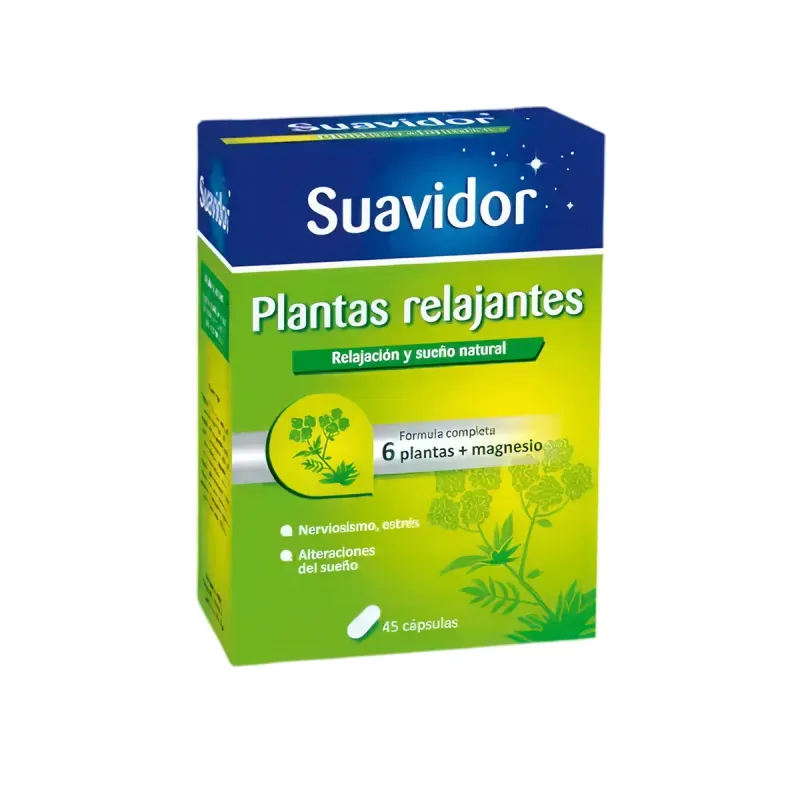 Suavidor Plantas Relajantes 45 cápsulas | Farmacia Barata