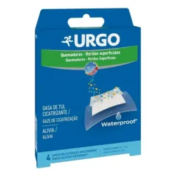 Urgo Quemaduras Waterproof Apósitos 10x7 cm, 4 unidades