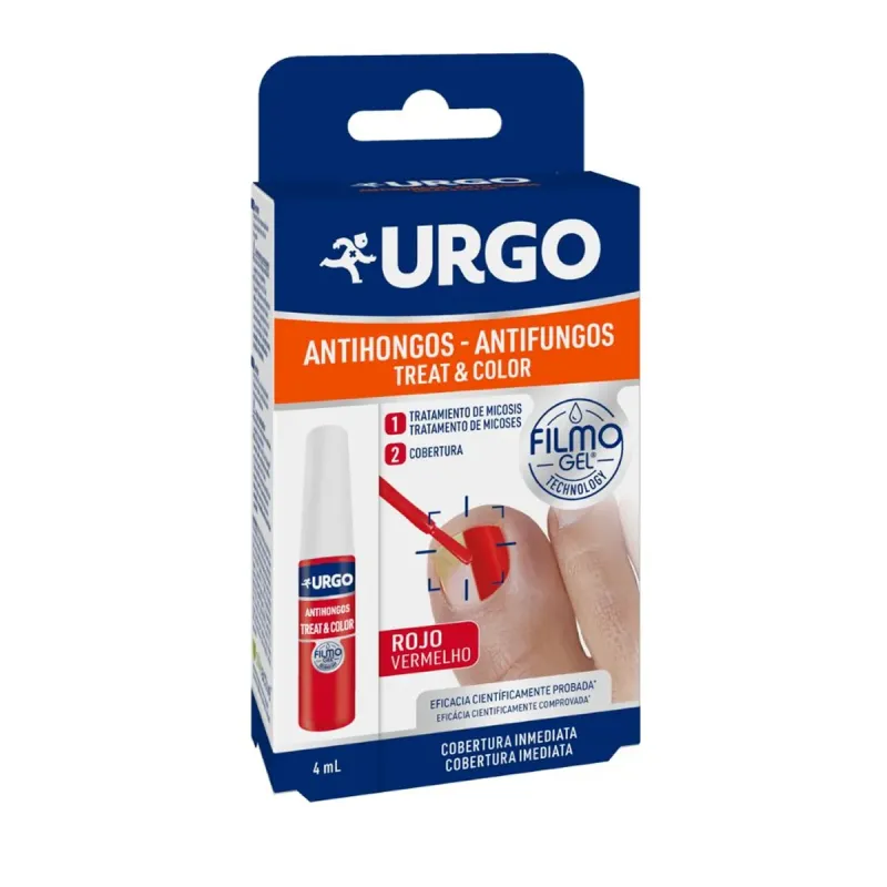 Urgo Antihongos Treat & Color Filmogel Rojo 4 ml | Farmacia Barata