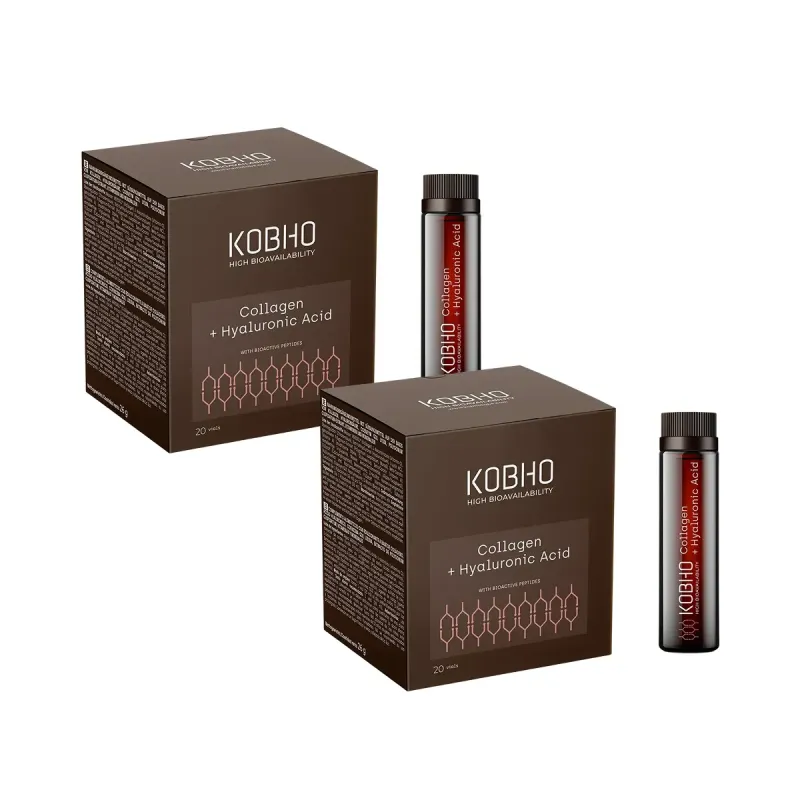 Kobho Colágeno Con Ácido Hialurónico Duplo 2x20 viales | Farmacia Barata