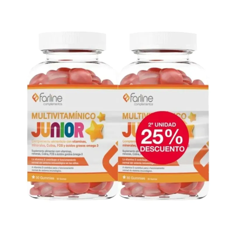 Farline Multivitamínico Junior Duplo, 2x30 gummies | Farmacia Barata