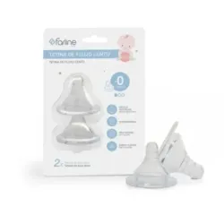 Farline Bebé Tetina Flujo Lento, 2 unidades
