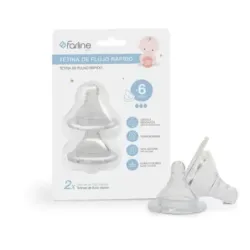 Farline Tetina Flujo Rápido, 2 unidades