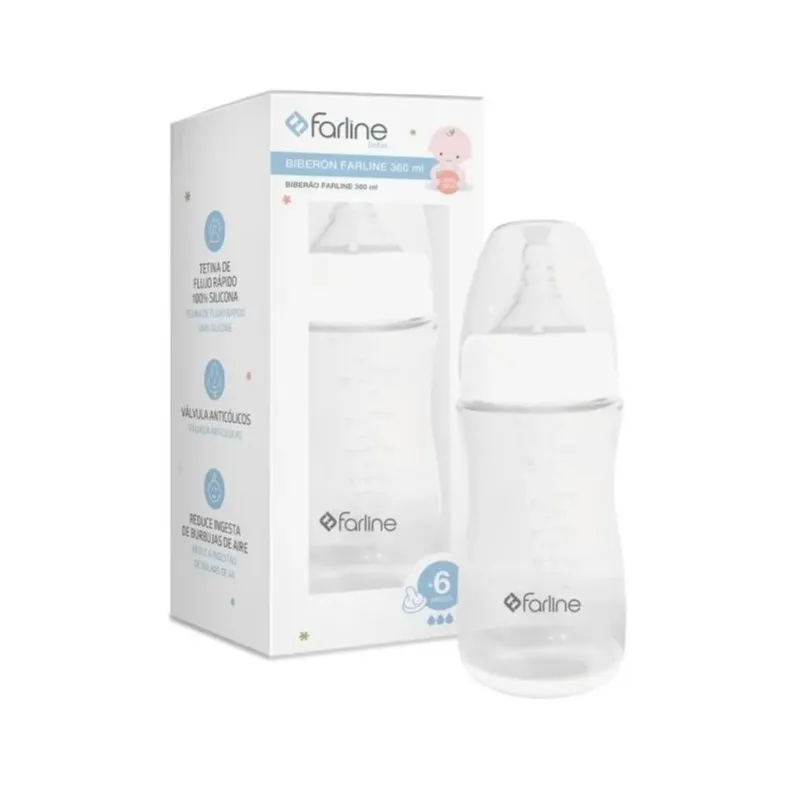 Farline Biberón 360 ml Flujo Rápido, 1 unidad | Farmacia Barata Farline Biberón 360 ml Flujo Rápido, 1 unidad | Farmacia Barata