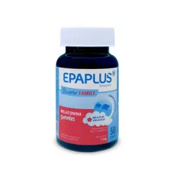Epaplus Sleepcare Melatonina Family gummies sabor frambuesa, 50 gominolas