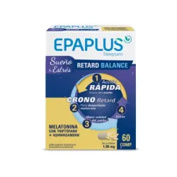 Epaplus Sleepcare Melatonina Retard Balance sueño&estrés, 60 comprimidos