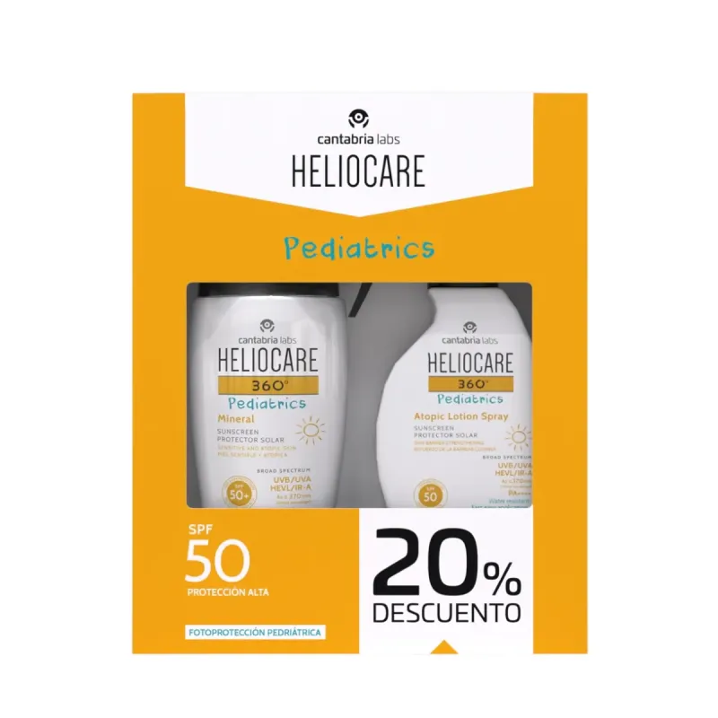 Heliocare Pack Pediátrico Mineral + Spray SPF 50+ | Farmacia Barata