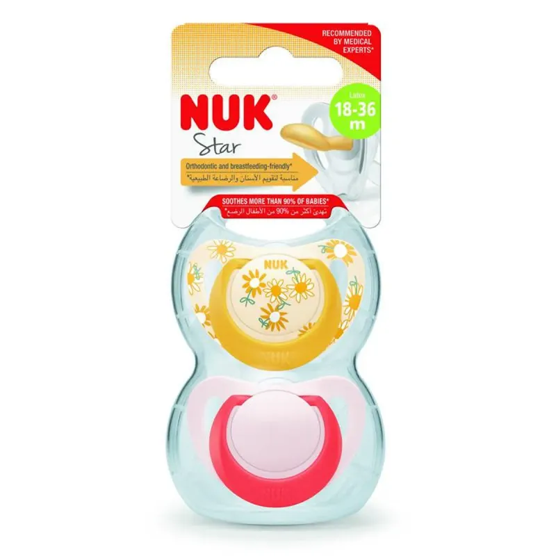 NUK Chupete Star Látex 18-36 Meses | Farmacia Barata