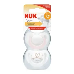 NUK Chupete Star 0-6 Meses Látex | Farmacia Barata