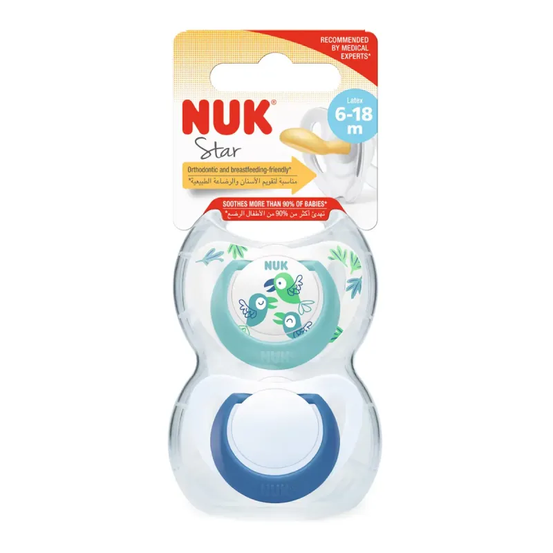 NUK Chupete Star Látex 6-18 Meses | Farmacia Barata