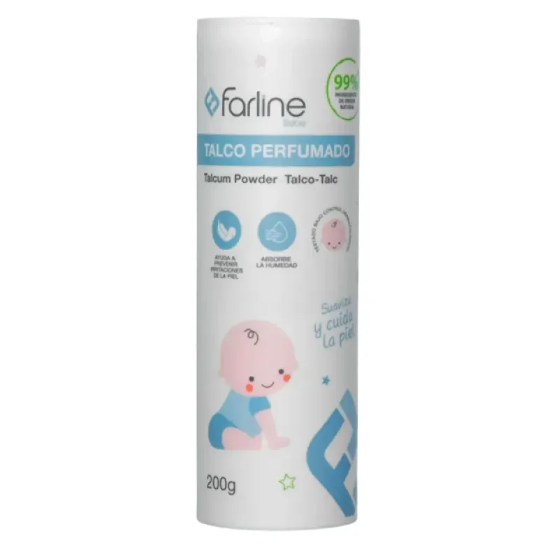 Farline Talco Perfumado, 200 gramos | Farmacia Barata
