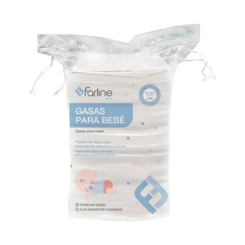 Farline Gasa TNT Bebé, 100 unidades | Farmacia Barata