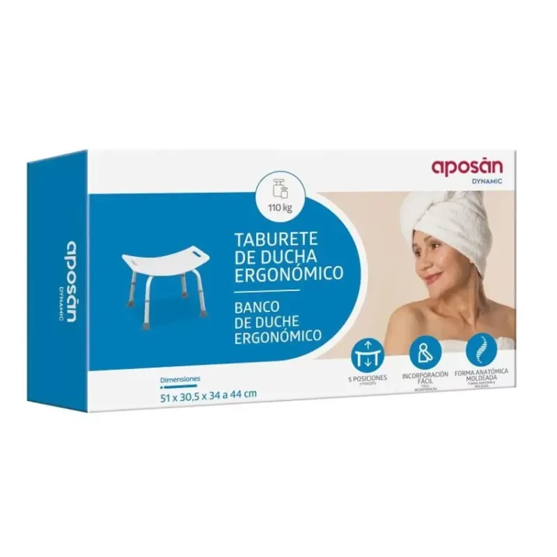 Aposan Asiento de Ducha Ergonómico, 1 unidad | Farmacia Barata