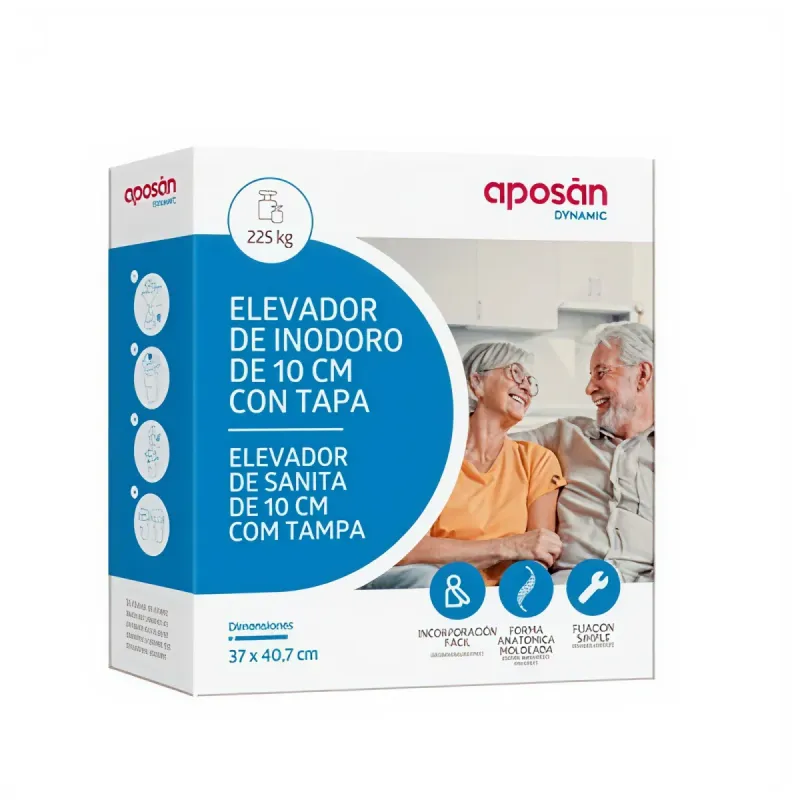 Aposan Asiento Elevador de WC con Tapa, 1 unidad  | Farmacia Barata