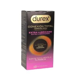 Durex Conexión Total Extra Lubricado, 10 preservativos