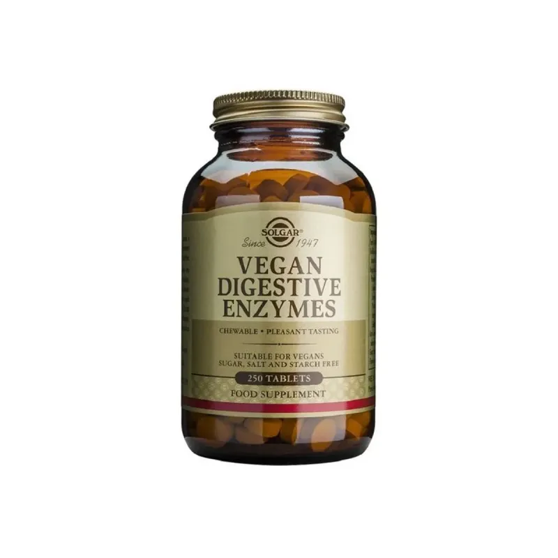 Solgar Vegan Enzimas Digestivas, 250 Comp. | Farmacia Barata