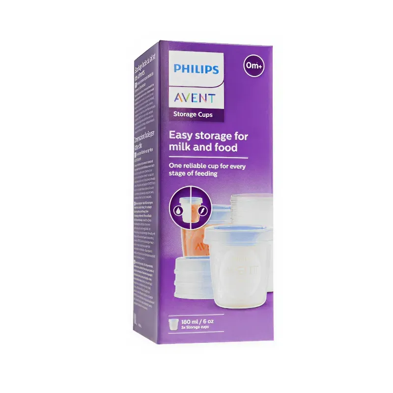 Philips Avent Recipiente Leche Materna Vasos, 5 unidades | Farmacia Barata