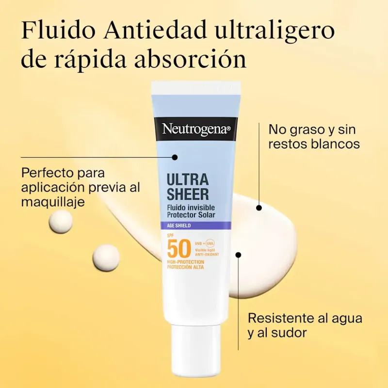 Neutrogena Sun Fluido Anti-Edad SPF50 | Farmacia Barata