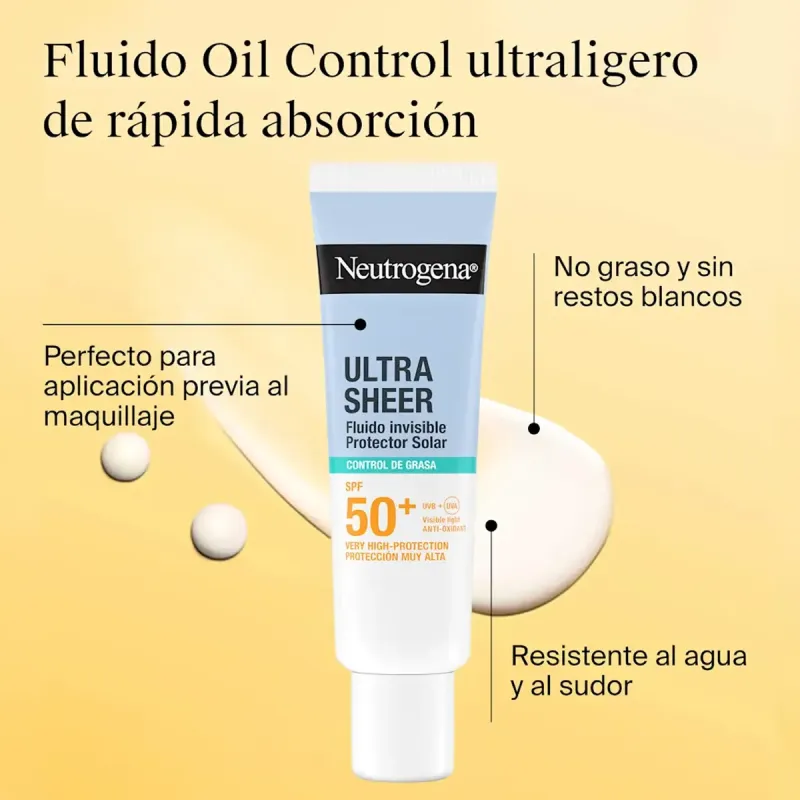 Neutrogena Sun Fluido Control Grasa SPF50 | Farmacia Barata