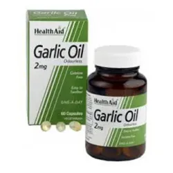 Health Aid Aceite de Ajo, 60 Cápsulas de 2 mg