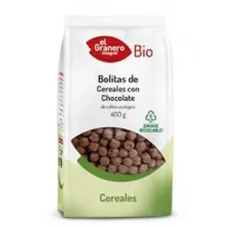 El Granero Bolitas de Cereales con Chocolate Bio, 400 gr.