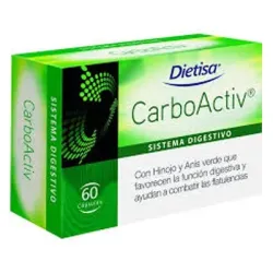 Dietisa Carboactiv Carbón Vegetal, 60 Cápsulas.