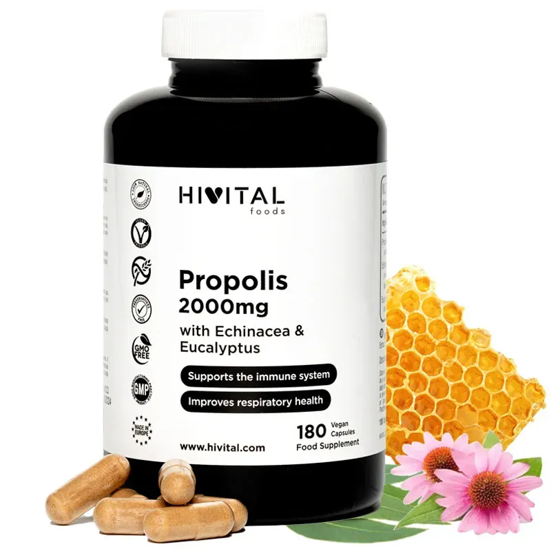 Hivital Propolis 2000 mg, 180 cápsulas veganas | Farmacia Barata