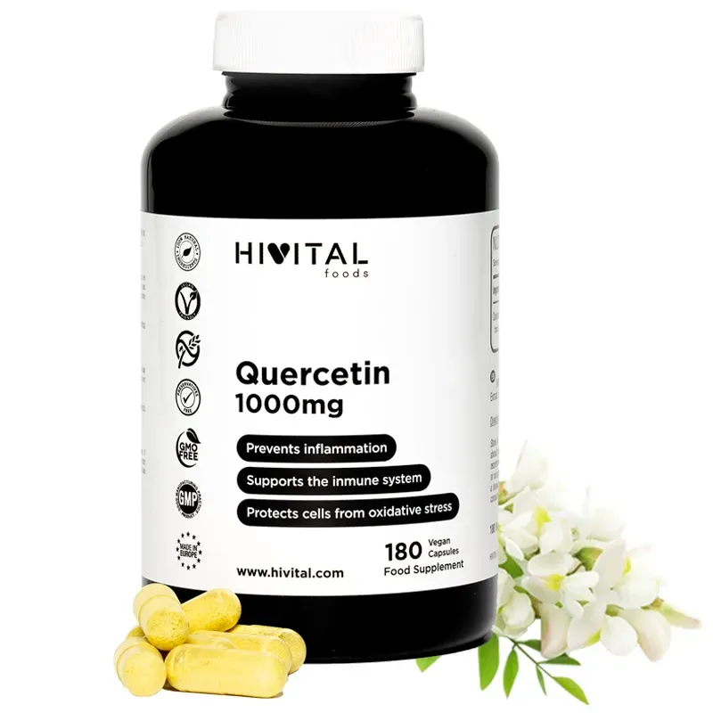 Hivital Quercetina 1000 mg, 180 cápsulas veganas | Farmacia Barata